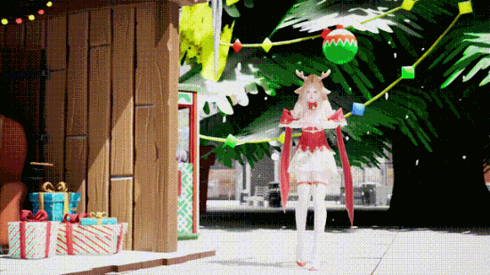 白袜短裙圣诞风！美少女巨物癖新实机 仰视角度吸睛